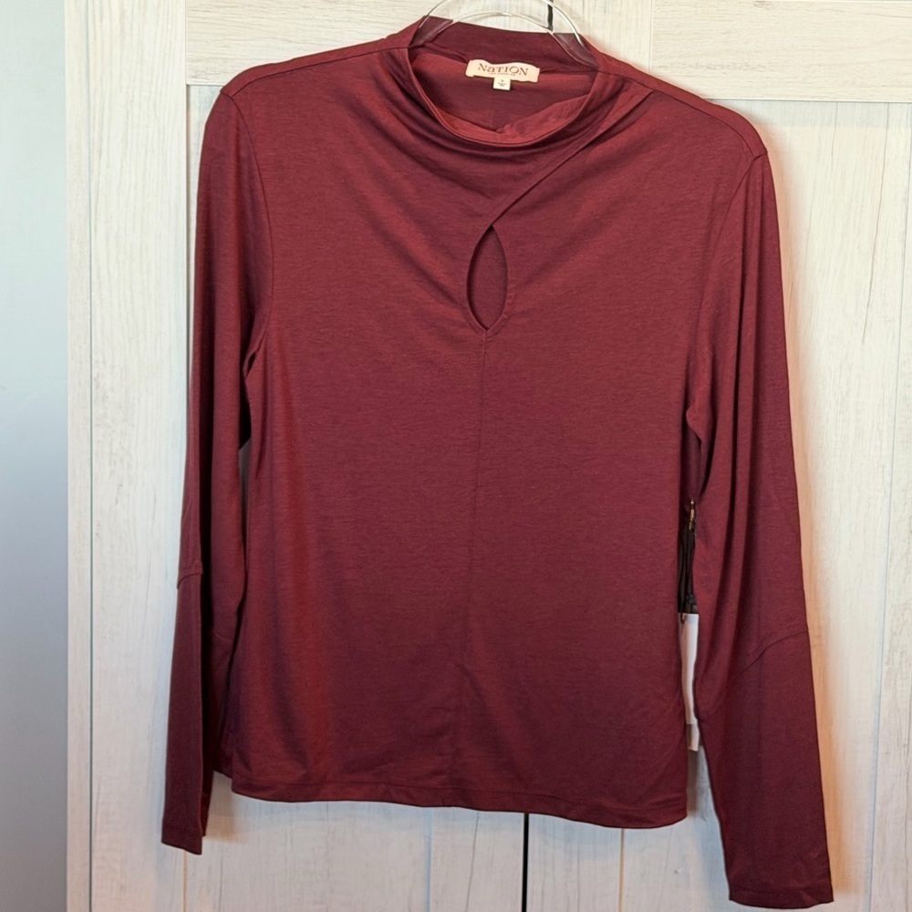 Nation LTD Naomi Keyhole Long-Sleeve Top